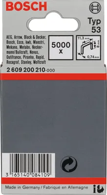 Obrázok produktu pre Bosch 2 609 200 210, 5000 svoriek, 11,4 x 0,74 x 8 mm