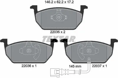 Zdjęcie produktu dla Klocki Hamulcowe Vw Przód Golf Vii/Leon 13-/Octavia 14-