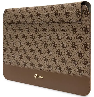Produktbild von Guess Universell bis 14" Notebook / Tablet Tasche 4G Stripe Metall Logo Braun