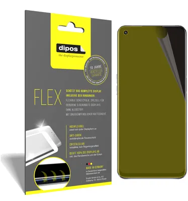 Produktbild von 3x Schutzfolie für Oppo A74 5G Folie, 100% Displayabdeckung, dipos Flex
