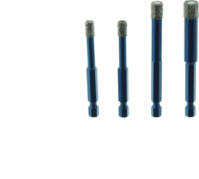 Produktbild von BTEC Fliesenbohrer SET Vakuum Bit-Aufnahme Ø 6-8-10 mm mit Spezial-Kühlkern Fliesenbohrkrone passend für Bohrmaschine Akkuschrauber