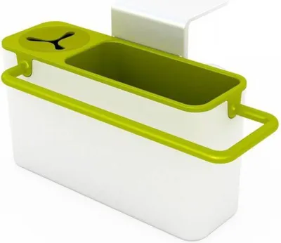 Produktbild von Spülbecken Organizer Halterung für Küche - Halter für Reinigungszubehör wie Schwämme und Bürsten, grün