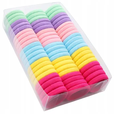 Produktbild von EDIBAZZAR | Set mit Haargummis für Mädchen, 66 Stück, bunt, Pastellfarben