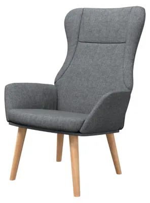 Produktbild von Relaxsessel mit Rückenlehne, Einzelsessel für Wohnzimmer und Schlafzimmer, Hellgrau