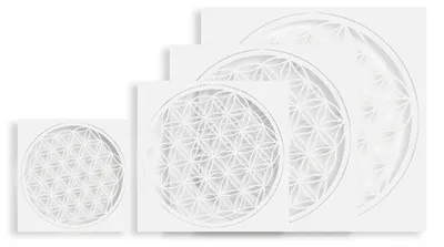 Produktbild von Mandala Schablonen-Set 4-teilig, wiederverwendbar, 30x30, 25x25, 20x20, 15x15 cm