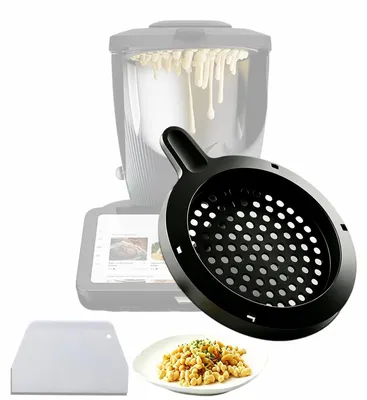 Meelzeef für Thermomix TM7, PP Feinsieb mit Schaber, 26,4x21x2,5 cm