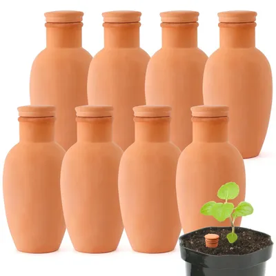 Produktbild von Set mit 8 Terrakotta-Bewässerungsspießen – Automatische Bewässerung für Pflanzen
