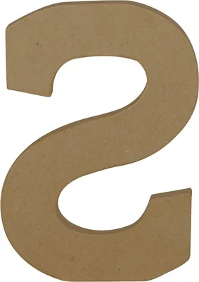 Productafbeelding van Papier-maché Letter - Decoratie Letter - Hobby Knutselen - Klaar voor Decoratie - 20 cm Hoog - Bruin