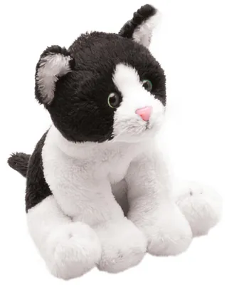 Produktbild von Suki Gifts Plusch Katze Stofftier - schwarz/weis - 13 cm - Katze