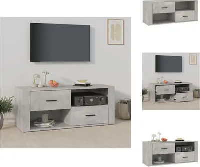 Produktbild von vidaXL TV-Schrank Betongrau 100x35x40 cm Holzwerkstoff -  TV-Möbel