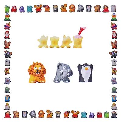 Image de Chef'n 103-548-188, moule à gâteau, autre, multicolore, silicone, 4 pièces, boîte