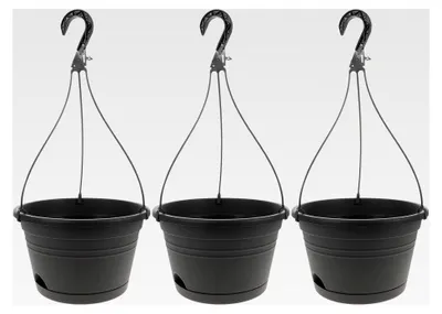 Produktbild von 3 Stück Blumenampel Hängeampeln Hängender Blumentopf mit Haken für Innen und Außen