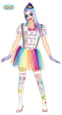 Produktbild von buntes Clown Kostüm für Damen Gr. M, Größe:M