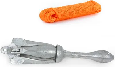 Produktbild von Anker-Set Faltklappanker Schirmanker 0,7 kg + Leine 30 m Ø 8 mm