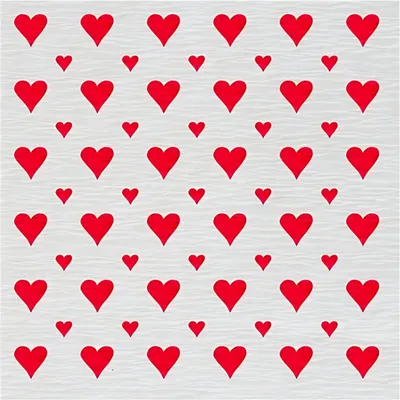 Produktbild von Krepp-Papier 2,50 x 0,50 m weiß mit Herzen 1 Rolle