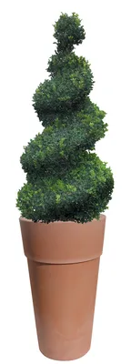 Image de Pot de fleur en plastique - Cono sensation - D 50 x H 87,5 cm - Marron