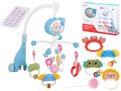 Obrázok produktu pre Aga Kolotoč nad postieľku s melódiami, projektorom + diaľkové ovládanie Modrý