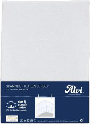 Produktbild von Alvi ALVI Spannlaken Baumwolle Jersey weiß 70x140