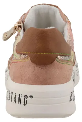 Produktbild von Mustang Damen Sneaker Pailletten Reißverschluss und Schnürung 26M0482007, Größe:37 EU, Farbe:Rosa