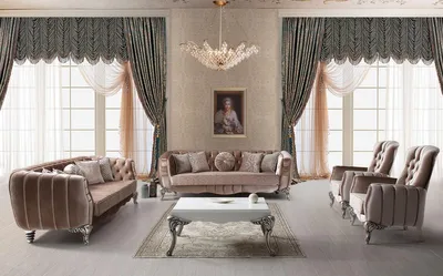 Produktbild von Casa Padrino Luxus Barock Wohnzimmer Set Rosa / Silber - 2 Sofas & 2 Sessel & 1 Couchtisch - Elegante Wohnzimmer Möbel im Barockstil