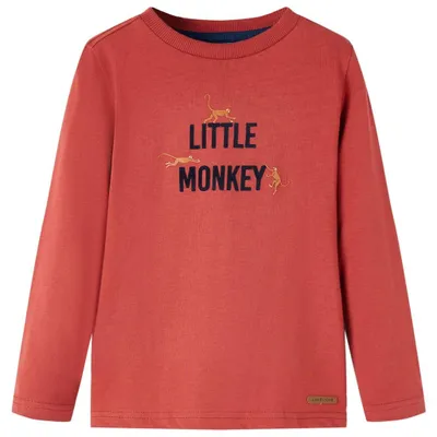 Produktbild von vidaXL Kinder-Langarmshirt Dunkelrot 92