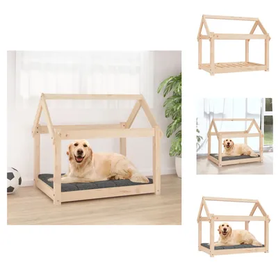 Obrázok produktu pre vidaXL Pelech pre psa 81x60x70 cm z masívneho borovicového dreva - Pelechy pre psov