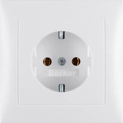 Produktbild von Hager 47429909, Typ F, Weiß, Kunststoff, Thermoplast, 250 V, 16 A, 50 - 60