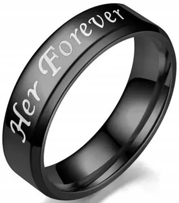Zdjęcie produktu dla Czarny Pierścionek Her Forever Pierścień Ring