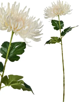 Image de Branche de chrysanthème artificielle en plastique Viridis AW25 70 x 15 cm Multicolore 1 pièce