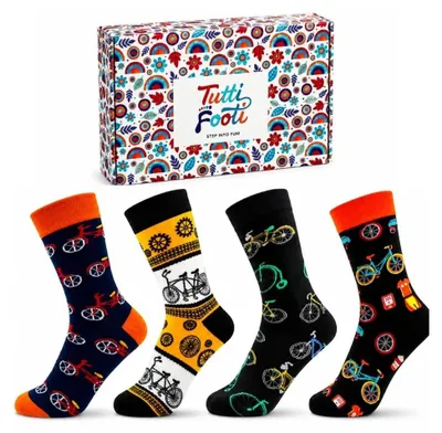 Productafbeelding van Sokken Set voor Fietsliefhebbers met 4 Paar in Cadeauverpakking