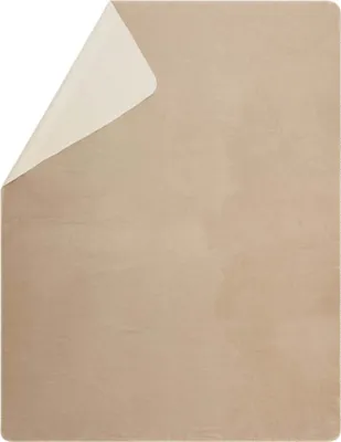 A folded blanket with one corner lifted to show the underside.