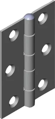 Image de Charnière Forte Inox 50x38mm Robuste, Inoxydable, Polyvalente - Générique