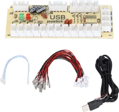 Immagine prodotto di Controller di gioco arcade encoder USB zero ritardo al pulsante joystick per PC MAME Raspberry Pi RetroQM070916 (singolo)