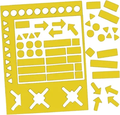 Produktbild von Magnetsymbole 20mm Set mit 30 Symbolen gelb Packung mit 30 Stück