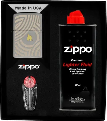 Produktbild von ZIPPO Feuerzeug-Set FLAME AND CIRCLES DESIGN 2  Geschenk No1