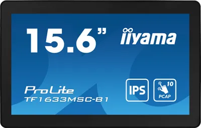 Immagine prodotto di iiyama TF1633MSC-B1 16" IPS Monitor, 1920 x 1080 Full HD, 68Hz, 5ms