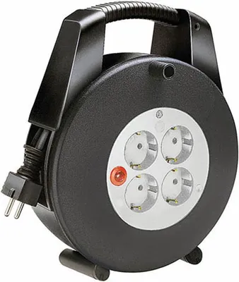 Obrázok produktu pre Brennenstuhl Vario Line, 4 AC zásuvky/AC zásuviek, Typ F, 16 A, Čierna, Šedá, 5 m