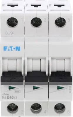 Image de Disjoncteur de protection de circuit 3P D 40A 6kA AC PL6-D40/3 286617