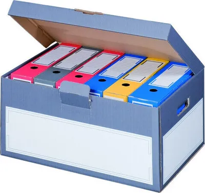 Produktbild von 5x Archivbox mit Klappdeckel 522x333x268mm anthrazit