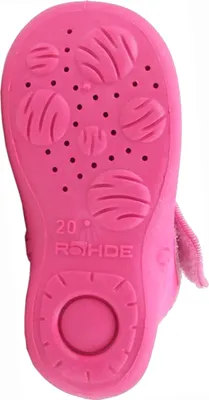 Produktbild von Rohde Kinder Jungen Mädchen Hausschuh Klettverschluss Motiv 2104, Größe:22 EU, Farbe:Pink