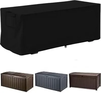 Image de Housse pour mobilier de jardin – imperméable – résistante aux UV – 1 pièce – noire – 123 x 62 x 55 cm