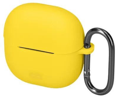 Produktbild von kwmobile Schutzhülle für Xiaomi Redmi Buds 8 Lite Hülle - TPU Silikon Case für Kopfhörer Ladecase - stoßfestes Cover mit Karabiner - Gelb