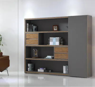 Zdjęcie produktu dla Großer Holzschrank in Schwarz für modernes Wohn- und Schlafzimmer