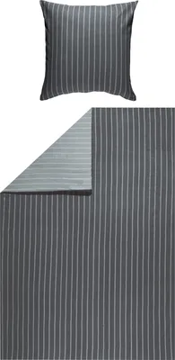 Produktbild von Looks by Wolfgang Joop Bettwäsche anthrazit-silber 1x 135x200 cm + 1x 80x80 cm