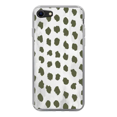 Produktbild von MuchoWow® Handyhülle Schutzhülle Hülle für iPhone 8 Marmor - Punkte - Grün Silikon Softcase Handy Hülle - Schutzhaube