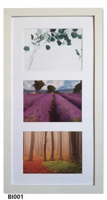 Produktbild von Fotkom Galerie Bilderrahmen für 3 Fotos Weiß