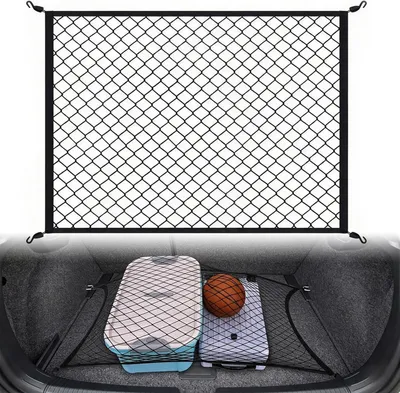 Produktbild von Kofferraumnetz elastisch, 70 x 50 cm, ausziehbar bis 120 x 80 cm, für Autoaufbewahrung