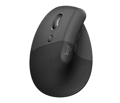 Obrázek produktu pro Logitech Lift for Business, Pro leváky, Vertikální design, Optický, RF bezdrátové + Bluetooth, 4000 DPI, Grafit