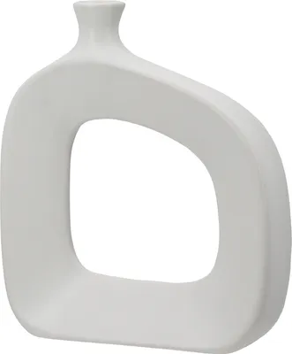 Immagine prodotto di Gilde Deko-Lochvase, "Stratos", Keramik, weiß, VE 2, L. 5 cm, B. 20 cm, H. 18 cm