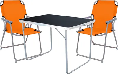 Produktbild von 3-tlg Camping Set Gartenmöbel Campingtisch + 2 Campingstuhl Klappstuhl